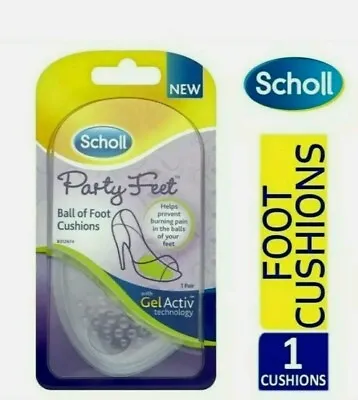 £8.99 • Buy  Scholl Party Feet Ball Of Foot Insoles × 2 Pecks /Gel Activ Technology Non-Slip