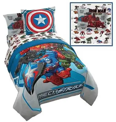 Marvel Avengers  Mech Strike  Kids Twin Bed Set - W13222996189 • $62.95