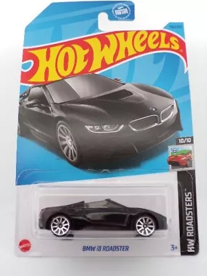 BMW I 8 Roadster ~ Hot Wheels ~ HW Roadsters ~ Black ~ Chrome Wheels ~ 156/250 • $2.79