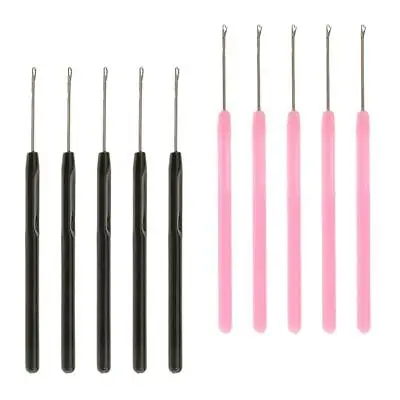 10 Professional Pulling Hook Loop Needle Micro  Hair Extensions Tool Kit • £6.84