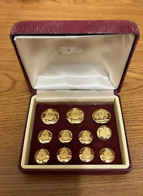 Button Set Of 11 Lancashire Fusiliers. Boxed. Matching. • £38