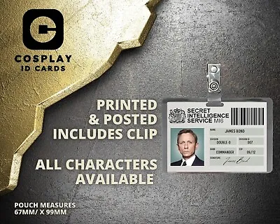 James Bond 007 | ID Badge | Costume Cosplay Prop | Fancy Dress | ID Card • £6.99
