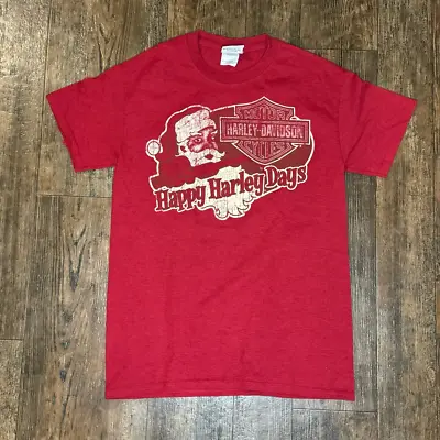 Harley Davidson Shirt Men's S Red Short Sleeve Shirt Happy Harley Days • $8.99