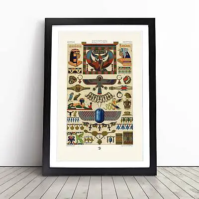 An Egyptian Pattern Abstract Albert Racinet Wall Art Print Framed Canvas Picture • £34.95