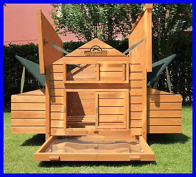 £804.99 • Buy Beaumont Large Deluxe Chicken Coop Hen Poultry House Rabbit Hutch Run Nest