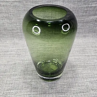 9 H Vintage Handblown Glass Tulip Vase Sage Green By Artland • $24.99
