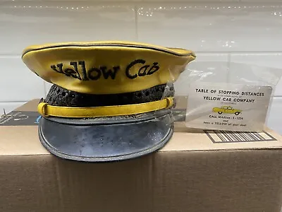 Vintage Rare Yellow Cab Co. 1940s Hat 7-3/8” • $229