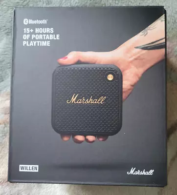 Brand New Marshall Willen Bluetooth Portable Speaker Black & Brass • £100