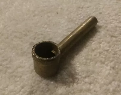 Vintage Home Made Brass  Metal Tobacco Smoking Pipe Unique Pocket Size Make *GUC • $19.89