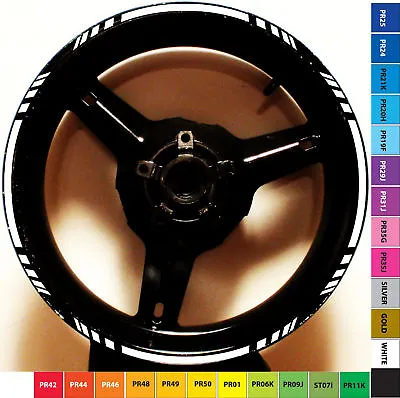 Custom Motorcycle Bike Car Rim Stripes Wheel Decals Tape Stickers Graphics Kit • $13.49