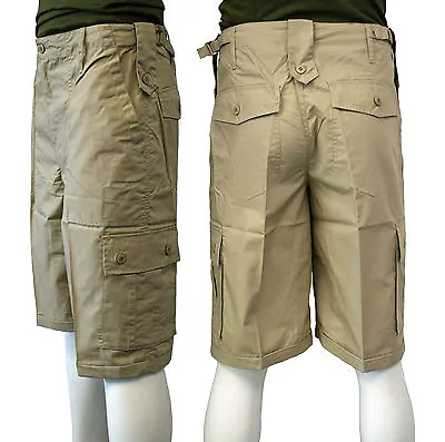 Mens Combat Safari Shooting Hunting Summer Shorts 2 Colours Beige Olive • £14