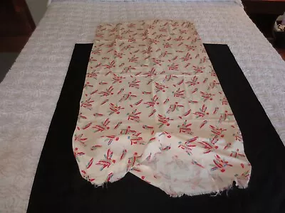 Vintage FEATHERS DESIGN Cotton FEEDSACK For Quilting - 25  X 44  • $20