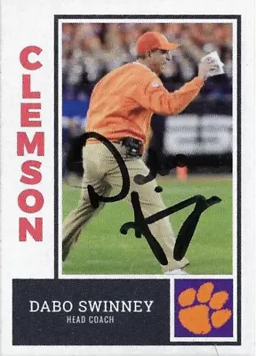 Dabo Swinney Signed Custom Trading Card Clemson University Football (8) • $29.99