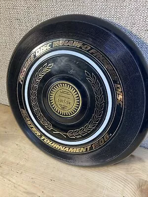 Vintage Wham-O Frisbee Disc Master Tournament 150G Black Gold Flying Disc 1967 • $29