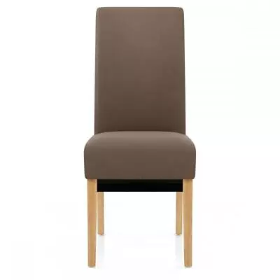 Carlo Oak & Fabric Scroll Top Kitchen Dining Chair • £104.99