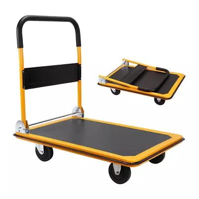 Platform Trolley 150/300KG Cart Heavy Duty Hand Truck Foldable Dolly Warehouse • $90