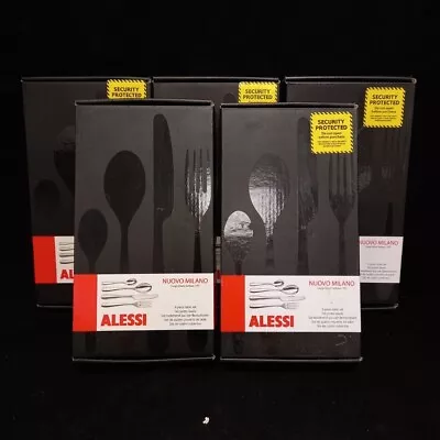 Alessi 4 Piece Cutlery Set Nuovo Milano X 5 Boxed NEW RMF03-SJT RMF03-SJ • £7.99