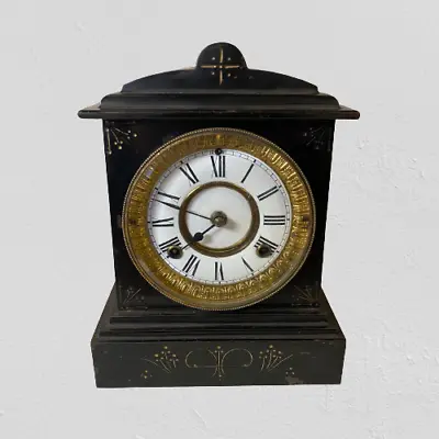 Beautiful Antique Waterbury Case Mantle Clock 1881 Works! Stunning Design • $294.98