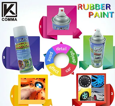 £9.50 • Buy Flexible Rubber Spray Vinyl Aerosol Plastic Paint 450ml Can Alloys Body Interior