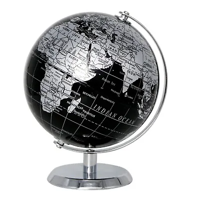 Exerz 5.5-inch Black World Globe - Mini Educational Earth Globe With Metal Base • $17.99