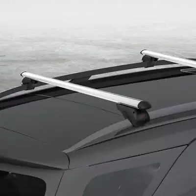 Car Roof Racks Pod Cross Bars Aluminium Adjustable 123cm Sliver • $73.31