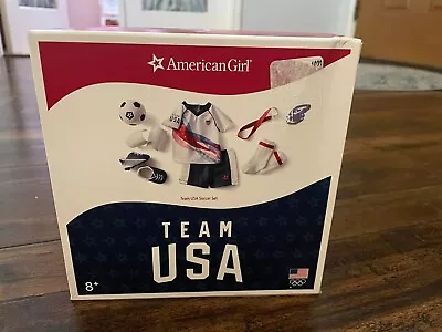 Nib American Girl Team Usa Soccer Clothes Outfit Set Red White Blue New Nrfb • $23