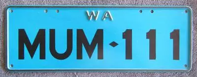 1998 Personalised License/number Plate # Mum-111 • $20