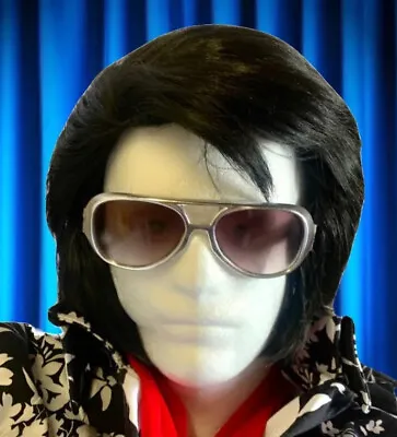 ELVIS WIG With SIDEBURNS - “Helmet Hair 75-77” ETA - READ THE DESCRIPTION! • $104.99