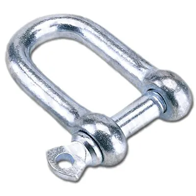 5x Galvanised D SHACKLES Weatherproof Heavy Duty Tow Lifting Loop Pin Fastener • £7.95