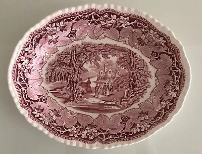 Mason's Pink Vista Oval Serving/ Meat Plate - Ironstone. • £10