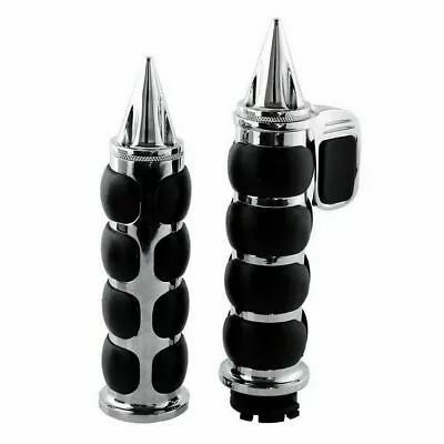 Custom Chrome Motorcycle Hand Grips Handlebar 1 Inch For Harley Spike Model • $117.17