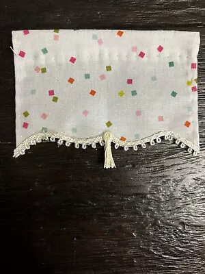 Dollhouse Miniature Curtain Shade White With Multi Colors  • $6