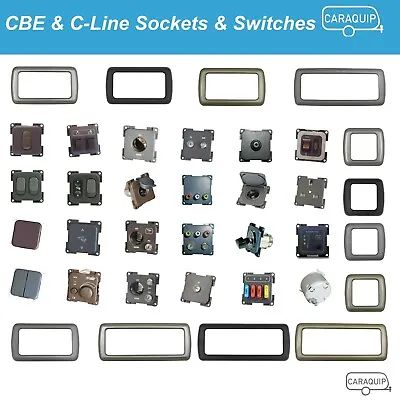 £13.25 • Buy CBE C-Line 12V 240V USB Socket Light Switch Frame TV Caravan Motorhome VW Camper