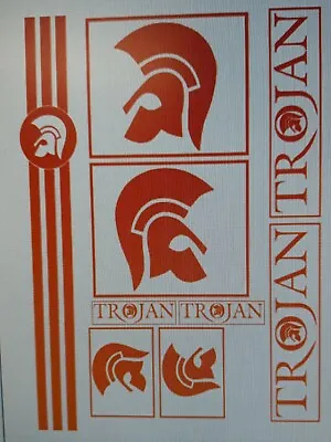 Trojan Panel  Set Vespa Lambretta Scooter Sticker Decal • £20.50