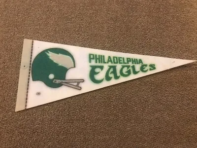 Vintage Philadelphia Eagles Small Green/White Pennant Flag NFL (JL) • $14.99