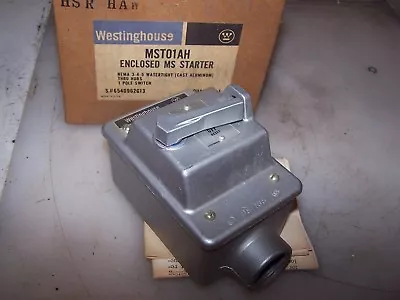New Westinghouse Enclosed Manual Motor Starter 1 Pole Switch Mst01ah • $26.99