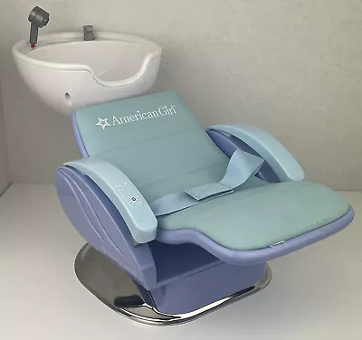 American Girl Spa Chair Blue Salon W/ Water Sounds Tested & Works!  RETIRED  • $29.95