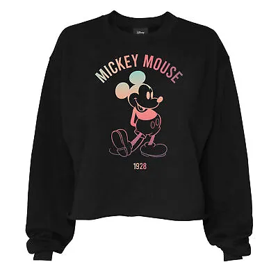 £16.99 • Buy Official Disney Mickey Mouse 1928 Womens Cropped Sweatshirt