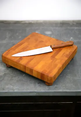Vintage Butcher Block Cutting Board Wood Countertop Antique Kitchen Tool Utensil • $299.99