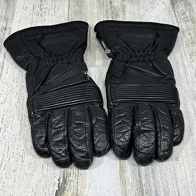 Olympia Black Leather Motorcycle Gloves Men’s Size Small Made W/ Kevlar WPL13171 • $24.99