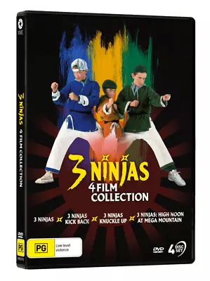 3 Ninjas - 4 Film Collection [DVD]  Kick Back / Knuckle Up / High Noon - NEW • $34.95