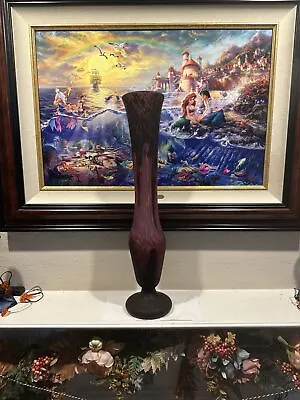 Monumental Daum Nancy Mottled Glass Vase • $1199.99
