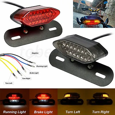 $15.50 • Buy Motorcycle LED Tail Turn Signal Light Integrated Brake Stop Running License Bulb