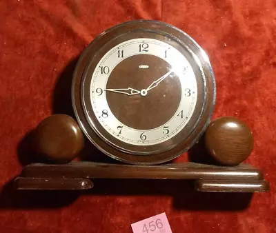 Vintage Metamec Dereham England Wood Chrome Mantle Desk Shelf Clock • £19.99