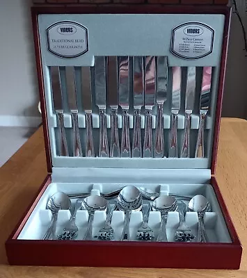 Viners 44 Piece  Bead Pattern Stainless Steel Canteen Of Cutlery  Set  • £43.65