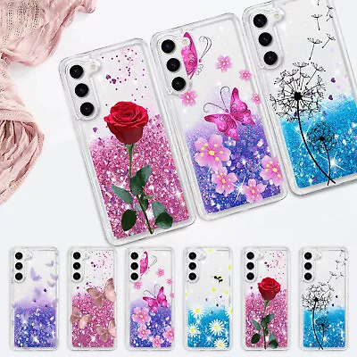 Clear Glitter Case Butterfly Girl Case Cover For Samsung Galaxy A54 A15 A05S S24 • $10.39
