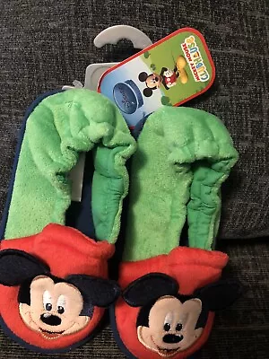 Bnwt Disney Store Mickey Mouse Clubhouse Shoes Slippers Kids Size UK 8 (26) • £8.99