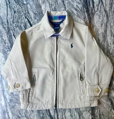 Ralph Lauren Baby Boys Harrington Style Jacket Beige 12 Months • £10