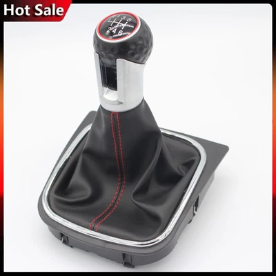 $21.98 • Buy 6 Speed Gear Shift Knob Gaiter Boot For VW For Jetta For Golf MK5 MK6 GTI GTD