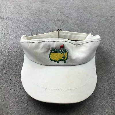 Vintage Masters Visor Hat Cap Mens Adjustable Green Embroidered Logo Golf • $18.98